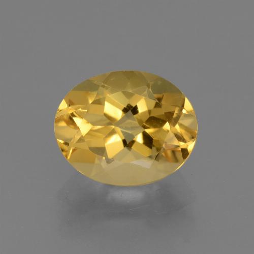 2.50 ct Golden Citrine Gemstone, Citrine Gem in Oval Facet Shape for Sale.