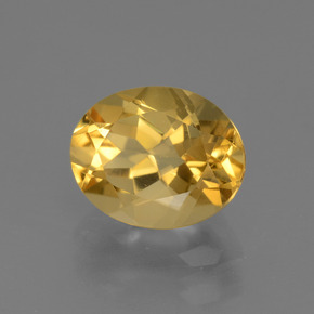 2.50 ct Golden Citrine Stone, Natural Citrine in Oval Facet Shape for Sale