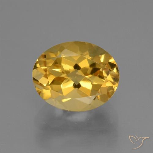 Golden Orange Citrine Gem - 2.9ct Oval Facet (ID: 434123)