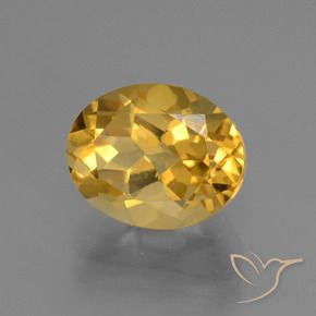 2.94 ct Golden Citrine Stone, Natural Citrine in Oval Facet Shape for Sale