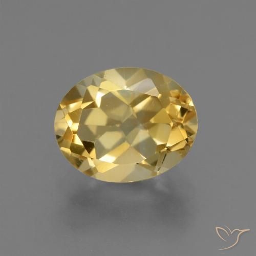2.57ct Natural Medium-Light Gold Citrine, Oval, VS