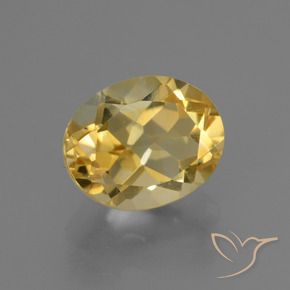2.57 ct Golden Citrine Stone, Natural Citrine in Oval Facet Shape for Sale