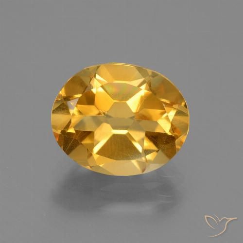 2.35ct Natural Deep Orange-Gold Citrine, Oval, VVS