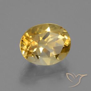 2.54 ct Golden Citrine Stone, Natural Citrine in Oval Facet Shape for Sale