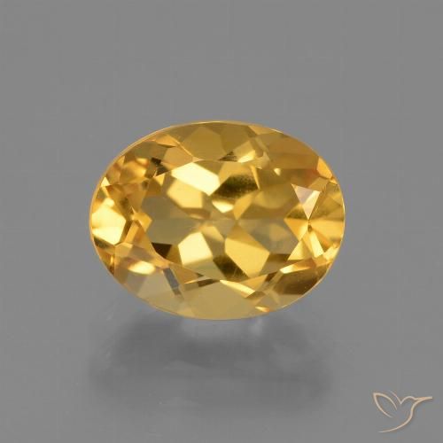 2.44ct Natural Deep Golden Orange Citrine, Oval, VVS