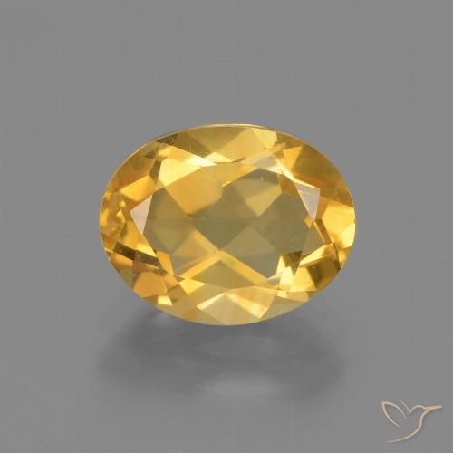 2.19ct Natural Dark Golden Citrine, Oval, VVS-VS