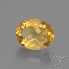 2.19 ct Golden Citrine Stone, Natural Citrine in Oval Facet Shape for Sale