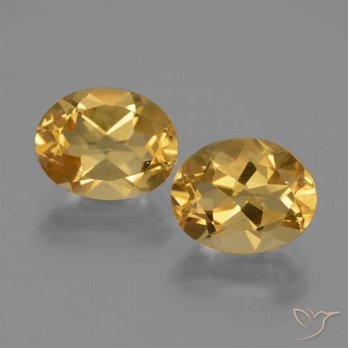 4.84ctw Natural Deep Golden Orange Citrine, Oval, VVS-VS