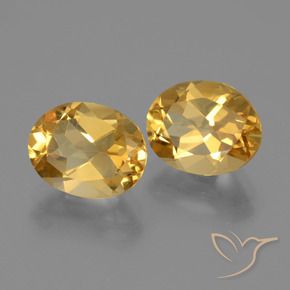 4.84 ctw Golden Citrine Stones, Natural Citrine in Oval Facet Shape for Sale