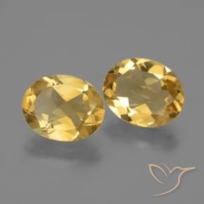 4.19 ctw Golden Citrine Stones, Natural Citrine in Oval Facet Shape for Sale