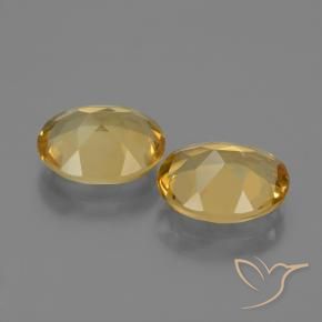 Citrine Gemstones in 10 x 8 mm (calibrated) Size for Sale, Citrine Stones in Deep Gold Color