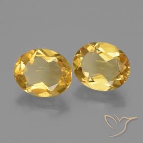 4.13 ctw Golden Citrine Stones, Natural Citrine in Oval Facet Shape for Sale