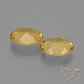 Citrine Gemstones in 10 x 8 mm (calibrated) Size for Sale, Citrine Stones in Medium Golden Color
