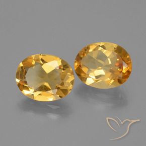 3.85 ctw Golden Citrine Stones, Natural Citrine in Oval Facet Shape for Sale