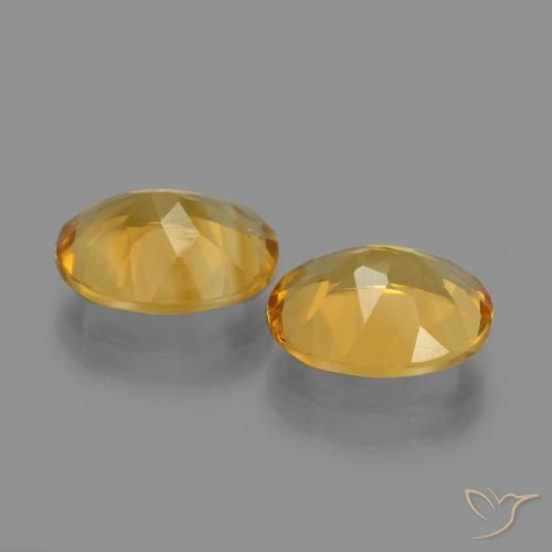 Citrine Gemstones in 10 x 8 mm (calibrated) Size for Sale, Citrine Stones in Dark Golden Color