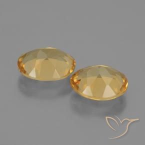 Citrine Gemstones in 10 x 8 mm (calibrated) Size for Sale, Citrine Stones in Medium-Dark Golden Color