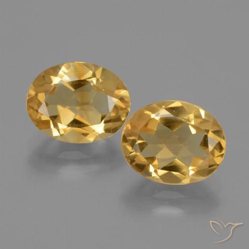 4.43ctw Natural Deep Golden Orange Citrine, Oval, VVS-VS