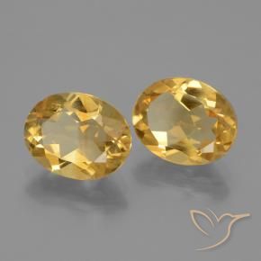 4.43 ctw Golden Citrine Stones, Natural Citrine in Oval Facet Shape for Sale