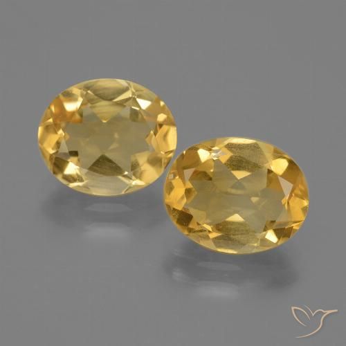 4.09ctw Natural Medium-Dark Golden Citrine, Oval, VVS-VS