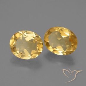 4.09 ctw Golden Citrine Stones, Natural Citrine in Oval Facet Shape for Sale