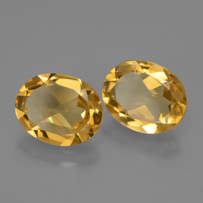 4.05 ctw Golden Citrine Stones, Natural Citrine in Oval Facet Shape for Sale