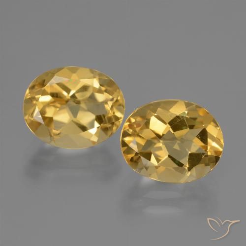 5.06 ct Yellow Citrine, 9.9 x 8 mm Oval Cut From Brazil, Photo A