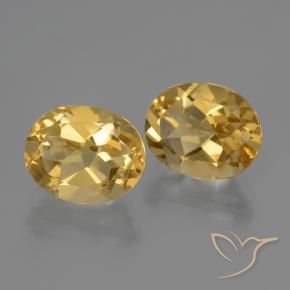 5.06 ctw Golden Citrine Stones, Natural Citrine in Oval Facet Shape for Sale