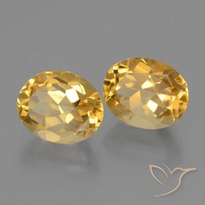 5.11 ctw Golden Citrine Stones, Natural Citrine in Oval Facet Shape for Sale