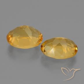 Citrine Gemstones in 10 x 8 mm (calibrated) Size for Sale, Citrine Stones in Dark Golden Color
