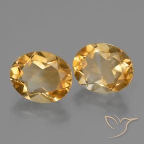 4.81 ctw Golden Citrine Stones, Natural Citrine in Oval Facet Shape for Sale