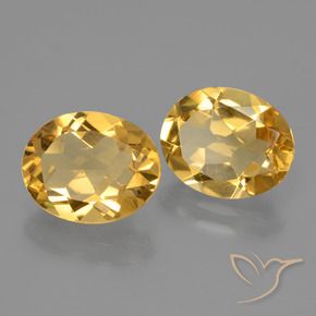 4.23 ctw Golden Citrine Stones, Natural Citrine in Oval Facet Shape for Sale