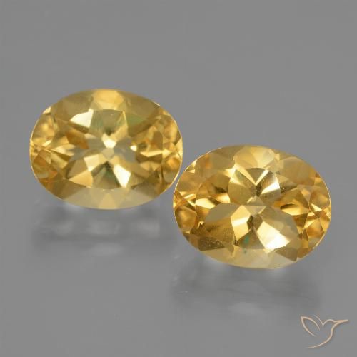 4.91 ct Yellow Citrine, 10 x 8 mm Oval Cut From Brazil, Photo A