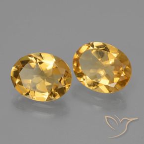 4.20 ctw Golden Citrine Stones, Natural Citrine in Oval Facet Shape for Sale