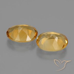Citrine Gemstones in 10 x 8 mm (calibrated) Size for Sale, Citrine Stones in Deep Golden Orange Color