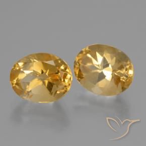 5.49 ctw Golden Citrine Stones, Natural Citrine in Oval Facet Shape for Sale