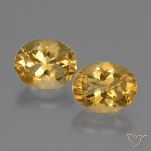4.65 ct Yellow Citrine, 9.8 x 7.9 mm Oval Cut From Brazil, Photo A