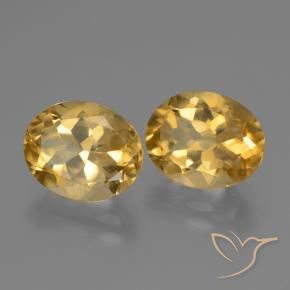 4.65 ctw Golden Citrine Stones, Natural Citrine in Oval Facet Shape for Sale