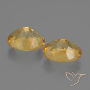 Citrine Gemstones in 10 x 8 mm (calibrated) Size for Sale, Citrine Stones in Medium-Dark Golden Color