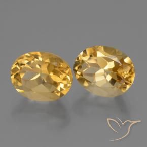 5.63 ctw Golden Citrine Stones, Natural Citrine in Oval Facet Shape for Sale