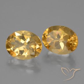 5.03 ctw Golden Citrine Stones, Natural Citrine in Oval Facet Shape for Sale