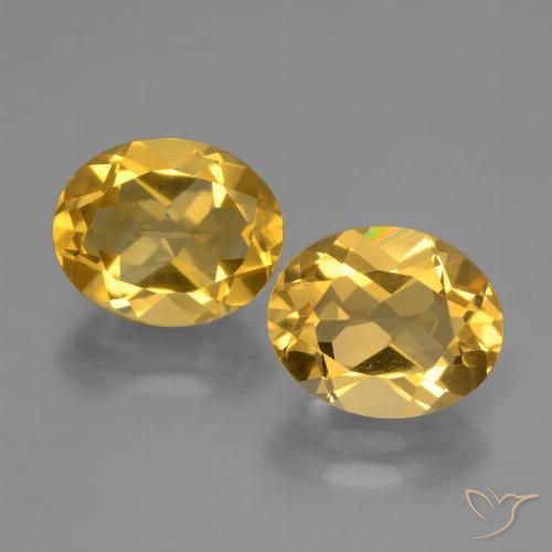 4.69 ct Yellow Citrine, 9.9 x 8 mm Oval Cut From Brazil, Photo A