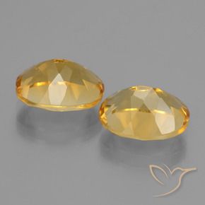 Citrine Gemstones in 10 x 8 mm (calibrated) Size for Sale, Citrine Stones in Medium-Dark Golden Color