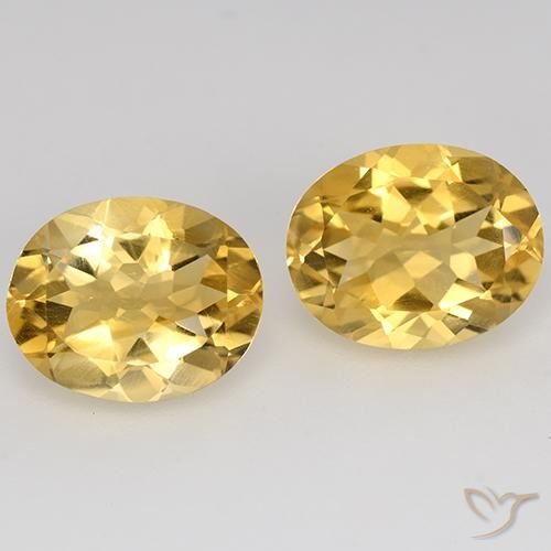 4.7 ct Yellow Citrine, 10.1 x 8.2 mm Oval Cut From Brazil, Photo A