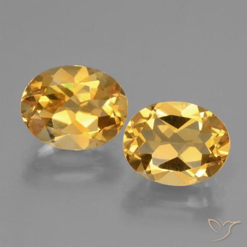 4.97ctw Natural Deep Golden Orange Citrine, Oval, VVS-VS