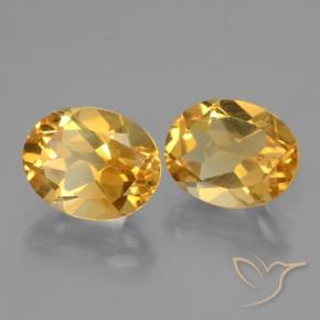 4.97 ctw Golden Citrine Stones, Natural Citrine in Oval Facet Shape for Sale