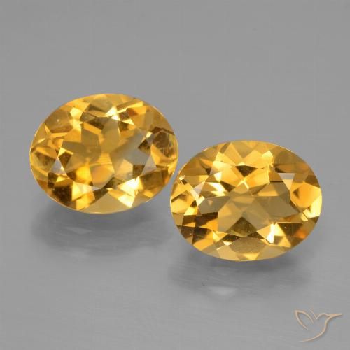 4.35 ct Yellow Citrine, 9.9 x 8 mm Oval Cut From Brazil, Photo A