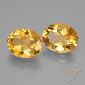 4.35 ctw Golden Citrine Stones, Natural Citrine in Oval Facet Shape for Sale