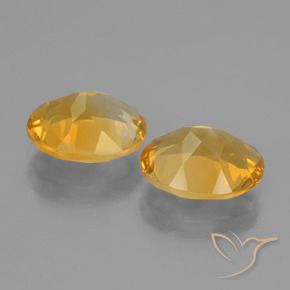 Citrine Gemstones in 10 x 8 mm (calibrated) Size for Sale, Citrine Stones in Deep Golden Orange Color
