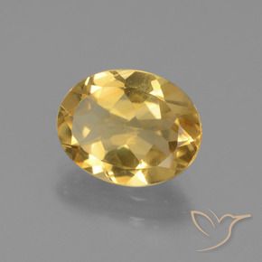 2.07 ct Golden Citrine Stone, Natural Citrine in Oval Facet Shape for Sale