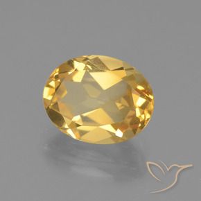 2.38 ct Golden Citrine Stone, Natural Citrine in Oval Facet Shape for Sale
